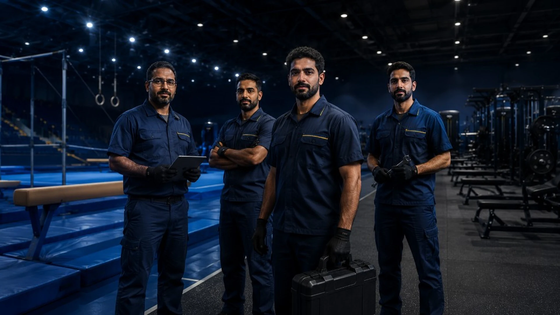 GYMLAB technical team in an integrated sports facility